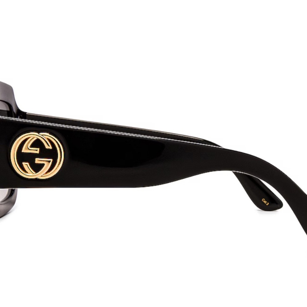 NWT-Gucci Black Oversized Square Sunglasses - Picture 3 of 6